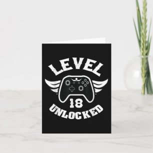 Level 18 Unlocked 18 Birthday Gaming 18 Birthday G Card