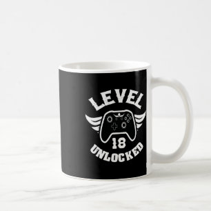Level 18 Unlocked 18 Birthday Gaming 18 Birthday G Coffee Mug