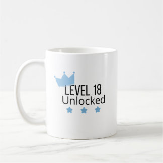 Level 18 Unlocked Blue Birthday Mug
