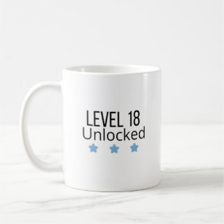 Level 18 Unlocked Blue Birthday Mug 
