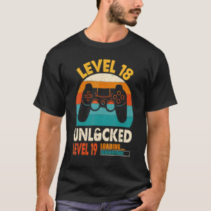 Level 18 Unlocked Boys 18th Birthday 18 Year Old T-Shirt