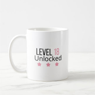 Level 18 Unlocked Pink Birthday Mug