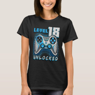 Level 18 Unlocked Video Game 18th Birthday Gamer B T-Shirt