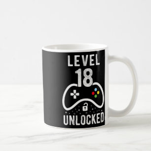 Level 18 Unlocked Video Game 18th Birthday Gift Coffee Mug