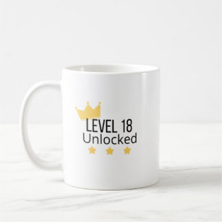 Level 18 Unlocked Yellow Birthday Mug