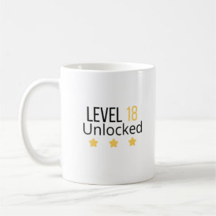 Level 18 Unlocked Yellow Birthday Mug 