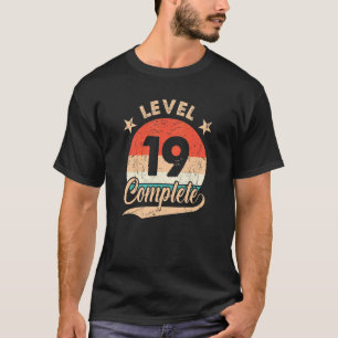 Level 19 Complete Retro 19th Wedding Aniversary Fo T-Shirt