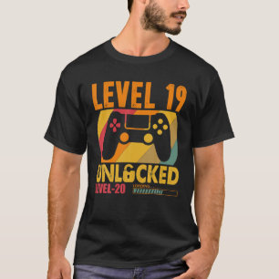 Level 19 Unlocked 19 Year Old Video Game Party 19T T-Shirt