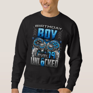 Level 19 Unlocked Awesome Since 2003 19th Birthday Sweatshirt
