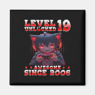 Level 19 Unlocked Awesome Since 2006 19th Bday Gam Magnet