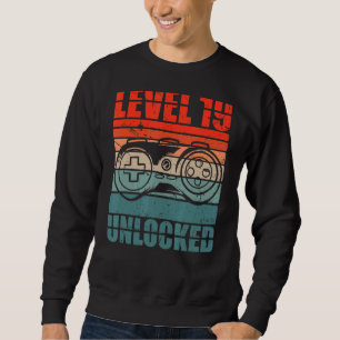 Level 19 Unlocked Video Gamer Boy 19th Birthday G Sweatshirt