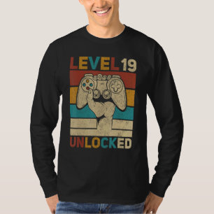 Level 19 Year Old Unlocked 19th Birthday Gamer Tee