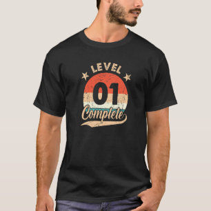 Level 1 Complete Retro 1st Wedding Aniversary For T-Shirt