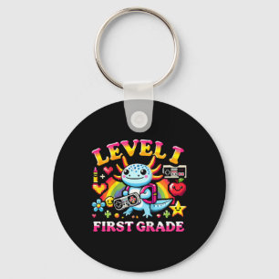 Level 1 First Grade Gamer Axolotl Video Game Ck To Key Ring