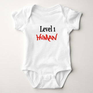 Level 1 Human -boy/red Baby Bodysuit