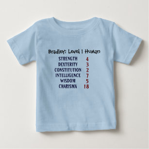 Level 1 Human Personalise Baby T-Shirt