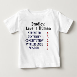 Level 1 Human Personalised  Baby T-Shirt
