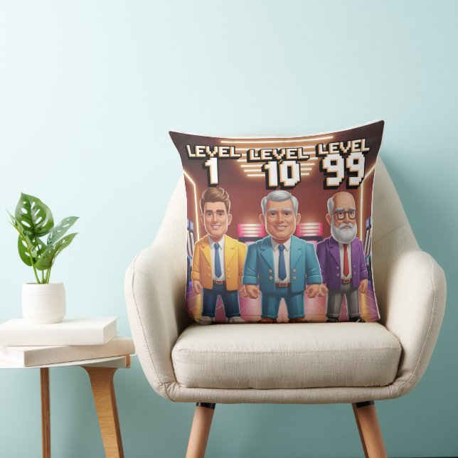 Level 1 Level 10 Level 99 Gaming Dad Evolution Cushion (Chair)