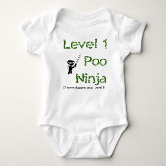 Level 1 Poo Ninja Baby Bodysuit