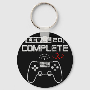 Level 20 Complete 20th Wedding Anniversary Women M Key Ring