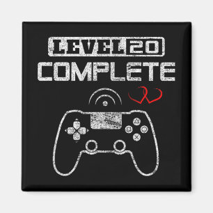 Level 20 Complete 20th Wedding Anniversary Women M Magnet