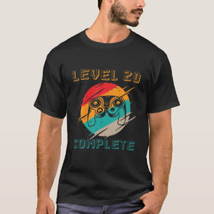 Level 20 Complete - Gamer 20Th Birthday T-Shirt