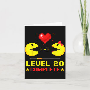 Level 20 Complete Gamers 20th Wedding Anniversary  Card