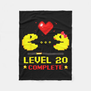 Level 20 Complete Gamers 20th Wedding Anniversary  Fleece Blanket