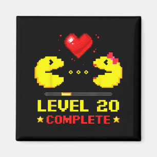 Level 20 Complete Gamers 20th Wedding Anniversary  Magnet