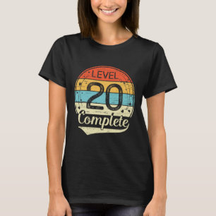 Level 20 Complete Retro 20th Wedding Anniversary T T-Shirt
