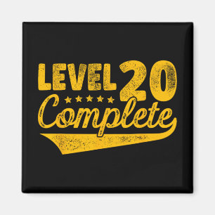 Level 20 Complete Vintage 20th Wedding Anniversary Magnet