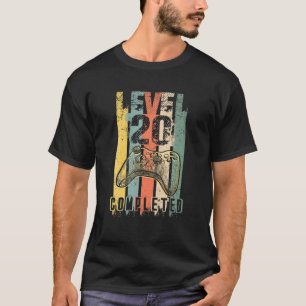 Level 20 Completed Video Gamer 20Th Wedding Comple T-Shirt