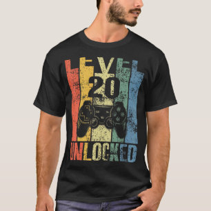 Level 20 Unlocked 20th Birthday For Video Gamers T-Shirt
