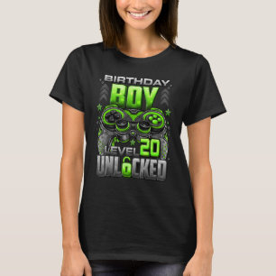 Level 20 Unlocked Awesome Since 2002 20th Birthday T-Shirt