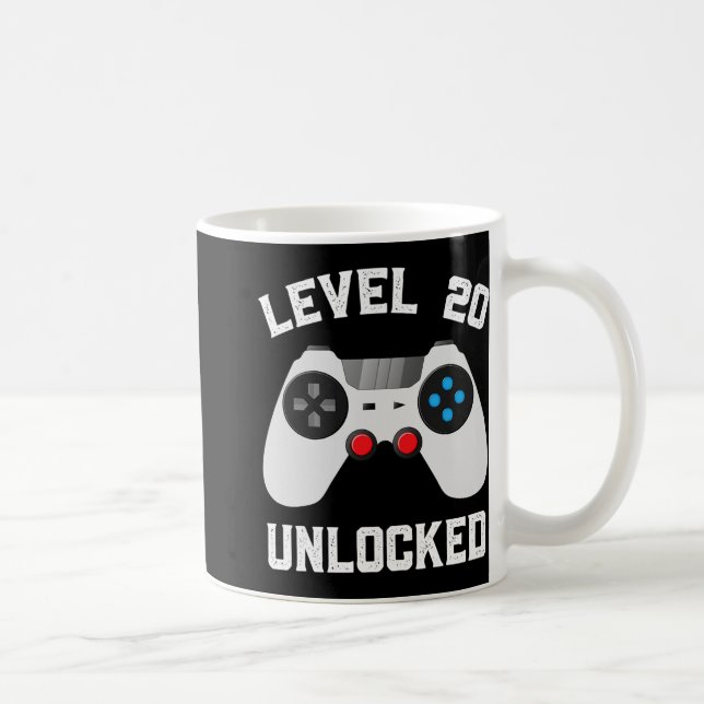 Level 20 Unlocked Funny 20th Wedding Anniversary C Coffee Mug (Right)