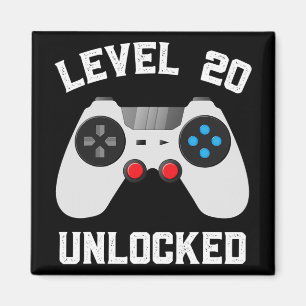 Level 20 Unlocked Funny 20th Wedding Anniversary C Magnet