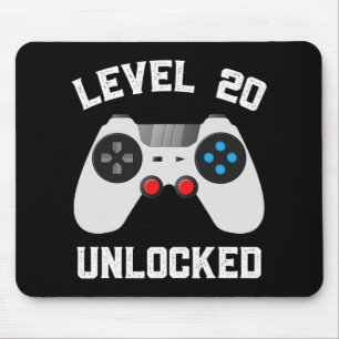 Level 20 Unlocked Funny 20th Wedding Anniversary C Mouse Pad