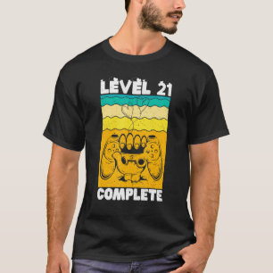 Level 21 Complete Gamer Vintage 21st Wedding Anni T-Shirt
