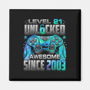 Level 21 Unlocked Awesome Since 2003 21st Birthday Magnet