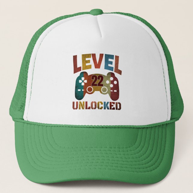 LEVEL 22 UNLOCKED  TRUCKER HAT (Front)
