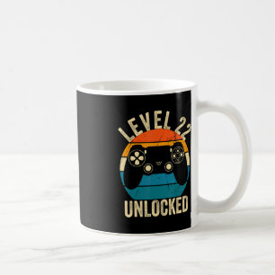 Level 22 Unlocked Video Game 22nd Birthday Gamer B Coffee Mug