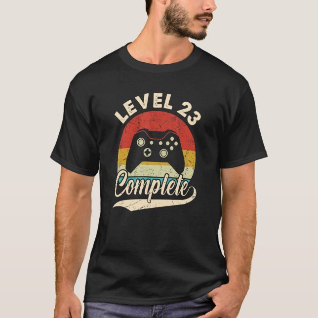 Level 23 Complete   23rd Wedding Aniversary For He T-Shirt (Front)