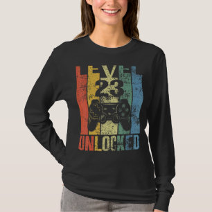 Level 23 Unlocked 23rd Birthday  For Video Gamers T-Shirt