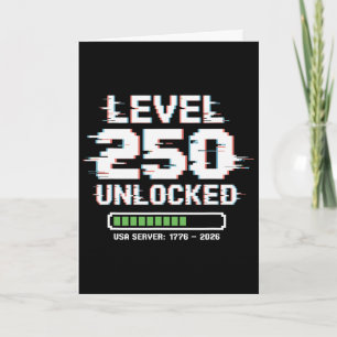 Level 250 Unlocked Usa Server 1776-2026 Gamer Patr Card