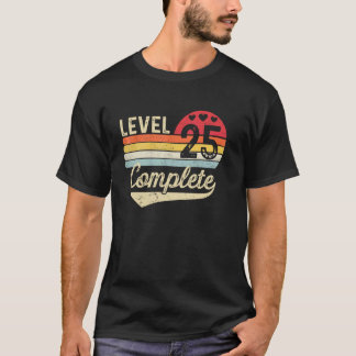 Level 25 Complete 25th Wedding Anniversary 25 Year T-Shirt