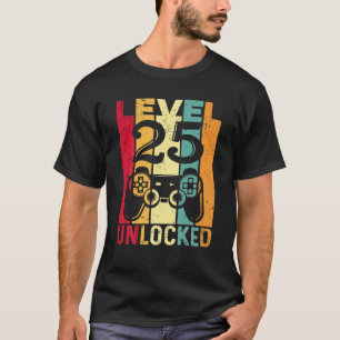 Level 25 Unlocked Awesome 1998 Video Game 25th T-Shirt