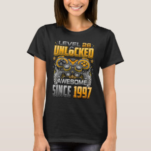 Level 26 Unlocked Awesome Since 1997 26th Birthday T-Shirt