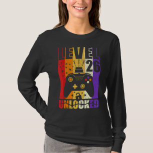 Level 26 Unlocked Birthday Level Up 26th Birthday T-Shirt