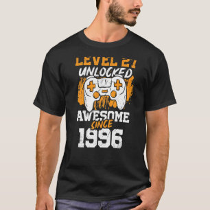 Level 27 Unlocked Awesome Since 1996 Video Game Bi T-Shirt