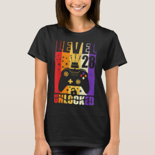 Level 28 Unlocked Birthday Level Up 28th Birthday T-Shirt